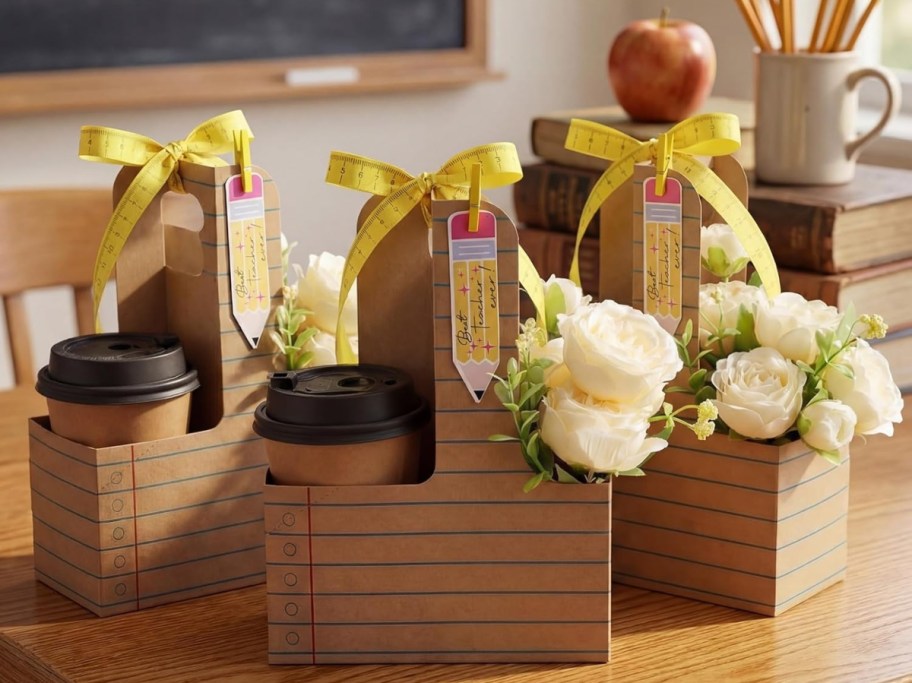 3 teacher appreciation drink carriers