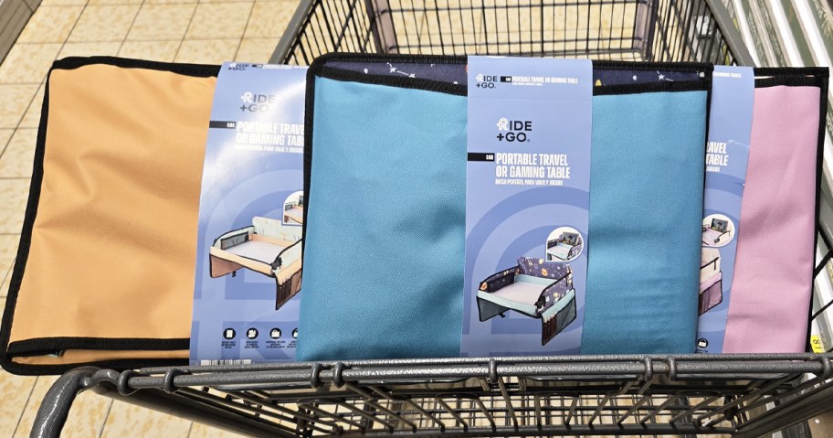 travel lap tables in shopping cart