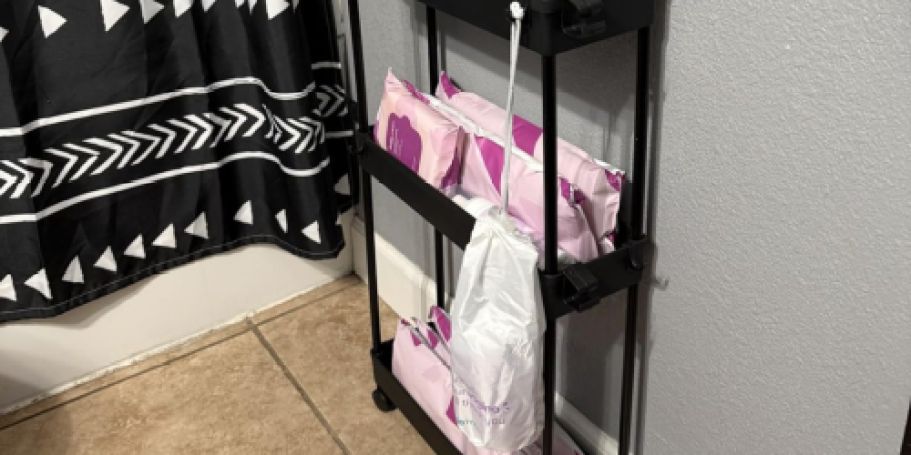 Slim 3-Tier Rolling Storage Cart Only $10 Shipped for Amazon Prime Members