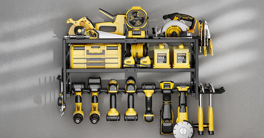 SEENWUUN Wall-Mounted Storage Power Tool Organizer
