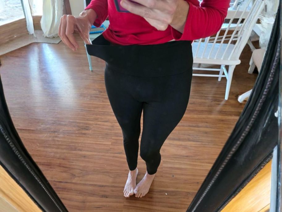 woman wearing leggings