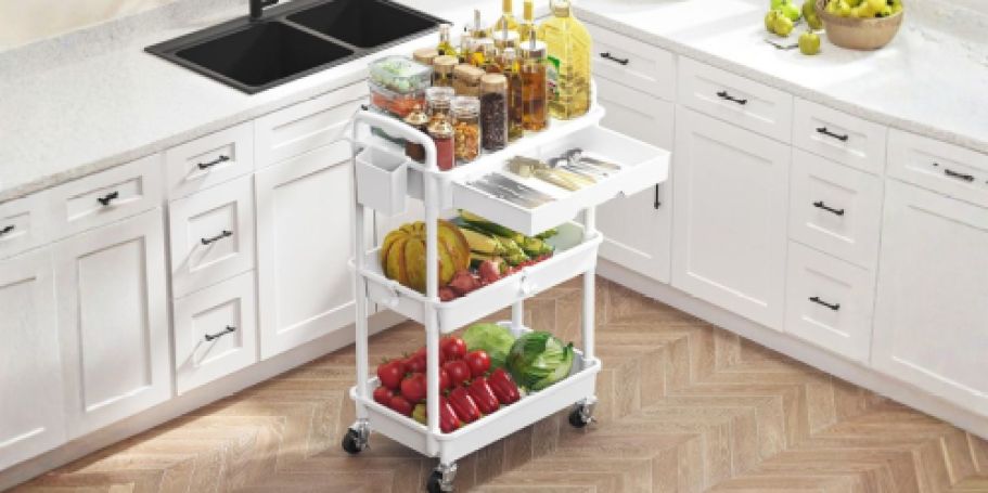 Rolling Storage Cart w/ Drawer Only $13.79 Shipped for Prime Members