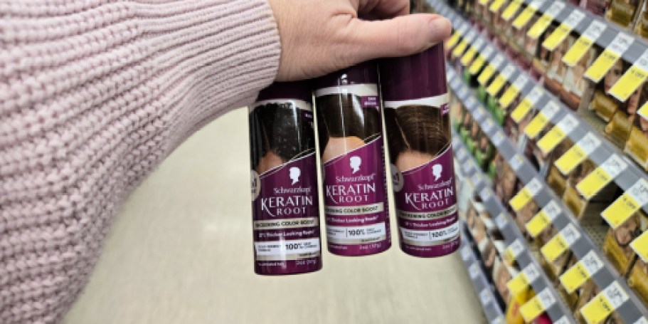 Stock Up Deal: Buy 2, Get 1 FREE Schwarzkopf® Keratin Root 2-in-1 Color and Thickening Spray (Just $5.33 Each)