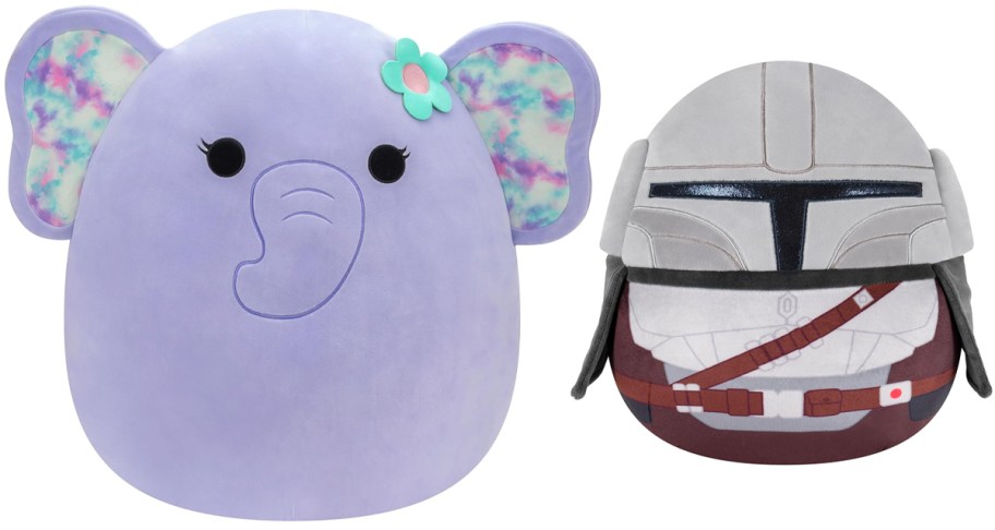Squishmallows 20 Anjali Purple Elephant, Star Wars 8 Mandalorian
