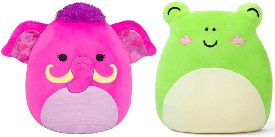 Squishmallows 20 Vivi The Hot Pink Wooly Mammoth, Wendy The Frog Microwavable Heating Pad