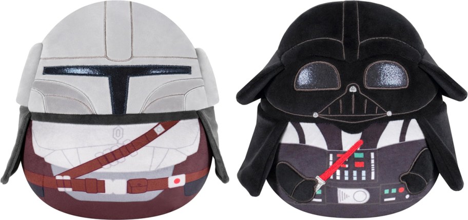 Squishmallows Star Wars Mandalorian and Darth Vader plush