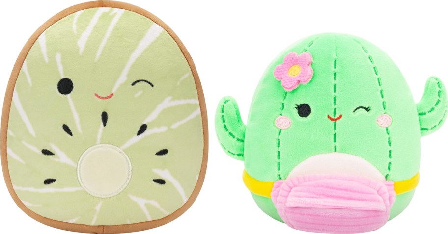 kiwi and cactus squishmallows plush