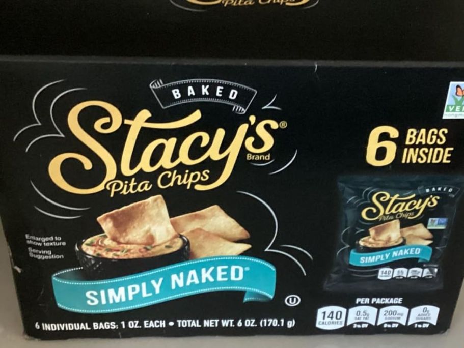 Stacy’s Simply Naked Pita Chips Snack Bags 6-Pack Only $3 Shipped on Amazon