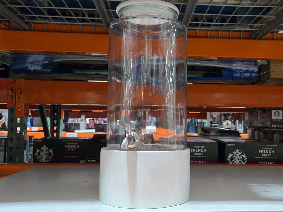 TTU Studio Glass Drink Dispenser with Ceramic Stand