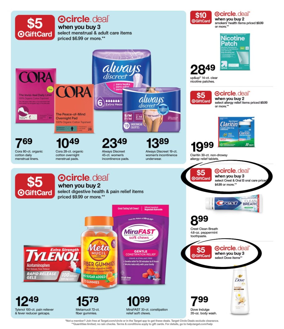 page from Target ad