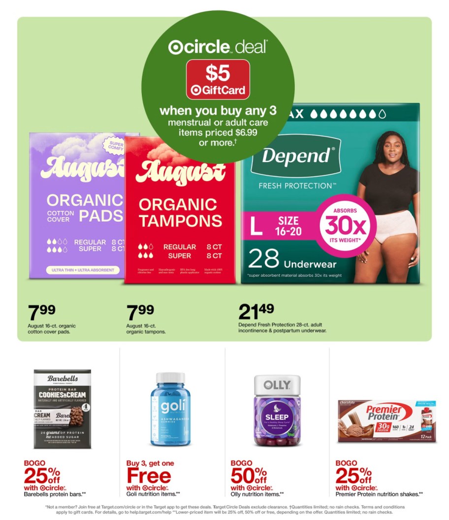 page from Target ad