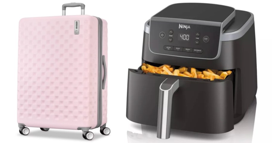 luggage and air fryer