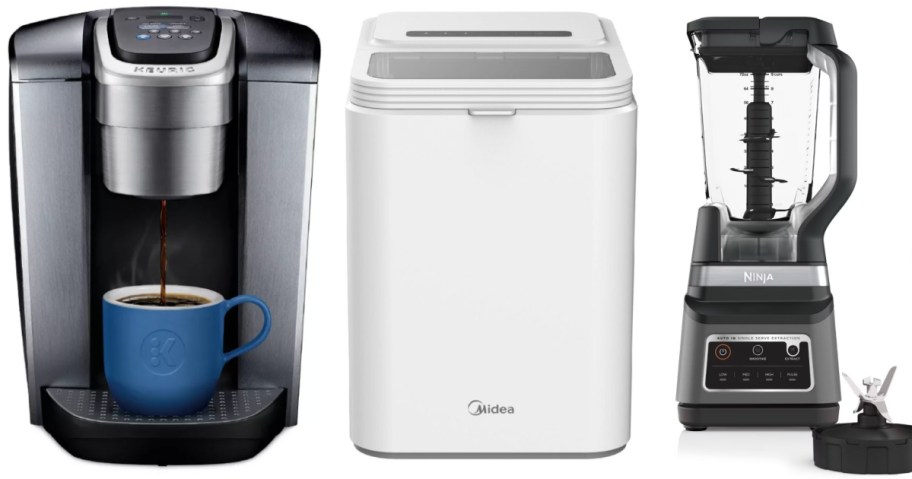 coffee maker, ice maker and blender