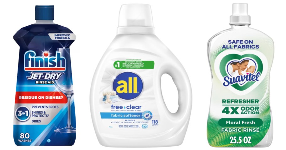 dishwasher cleaner, fabric softener and fabric refresher
