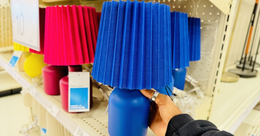 Target Lamps on a shelf in a store