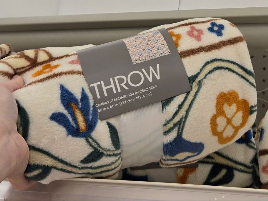 Sweet Railroad Floral Throw Blanket