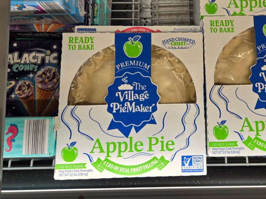 The Village Pie Maker Apple Pie in freezer in store