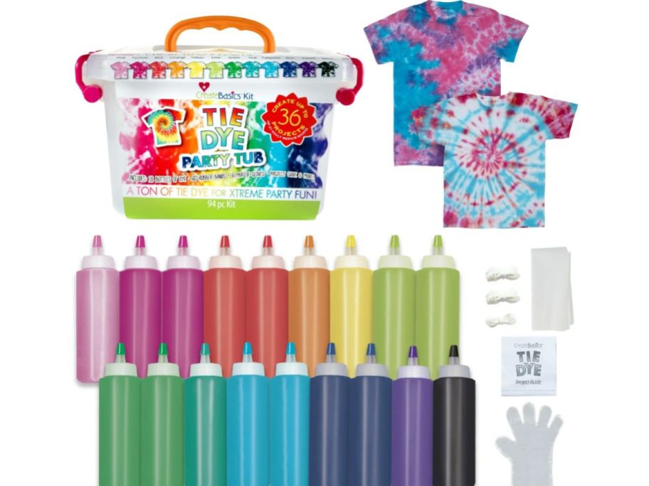 Create basics Tie Dye Party Tub and Contents