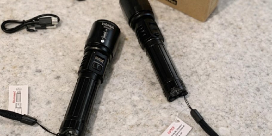 Rechargeable LED Flashlight 2-Pack Just $9.67 on Amazon (Reg. $26)