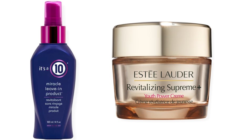 It's A 10 spray and Est&eacute;e Lauder moisturizer