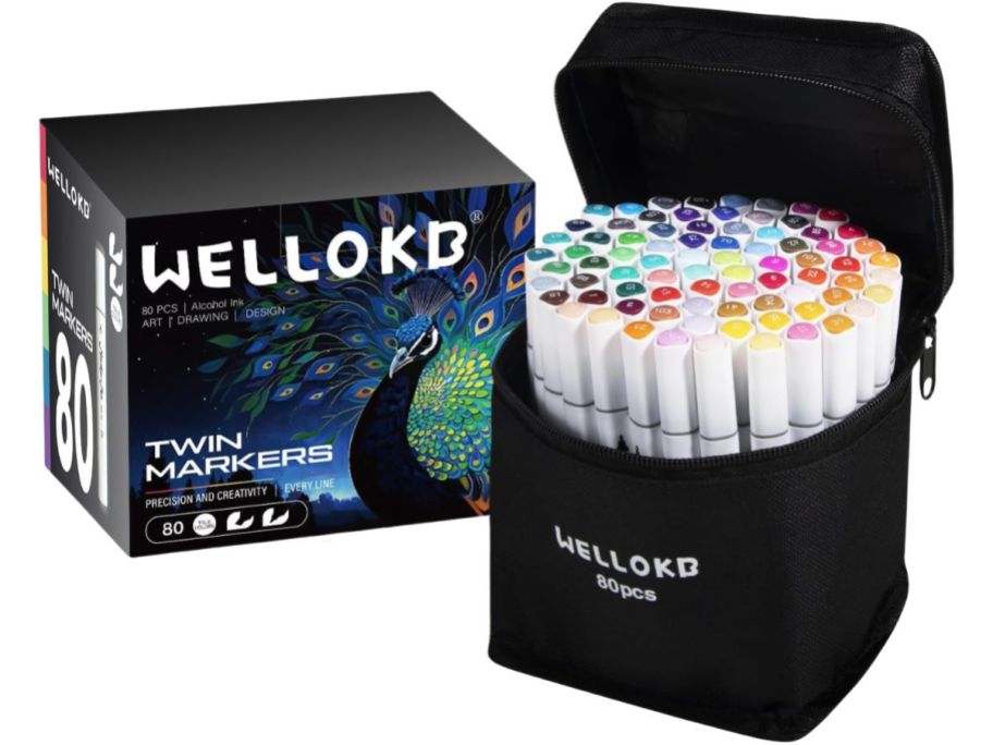 WELLOKB alcohol marker set of 80