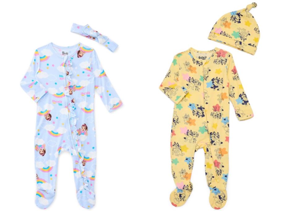 Baby Viscose Character Footed One-Piece 2-Piece Sets