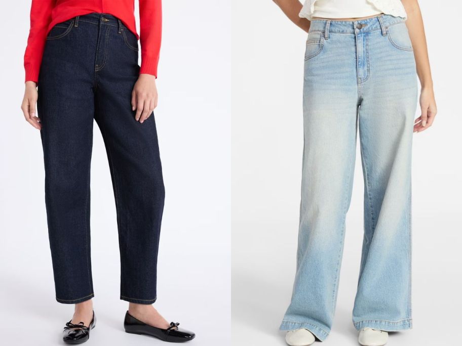 Stock images of two women wearing Walmart jeans