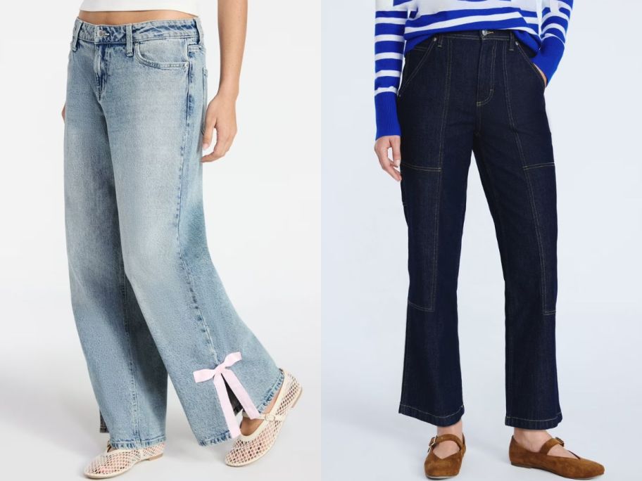Stock images of two women wearing Walmart jeans