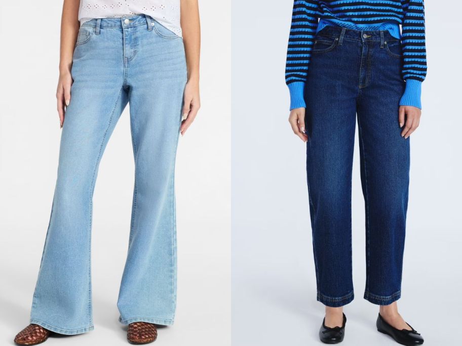 stock images of two women wearing Walmart jeans