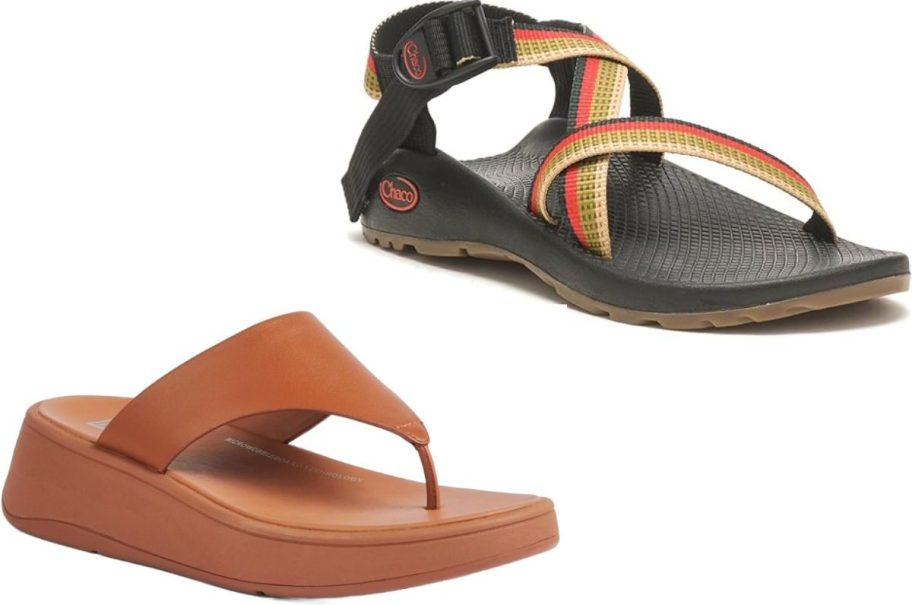 Stock images of Fit Flop and Chaco sandals