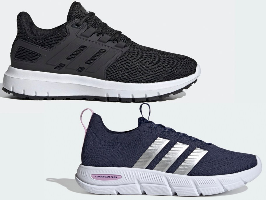 adidas black and blue shoes 