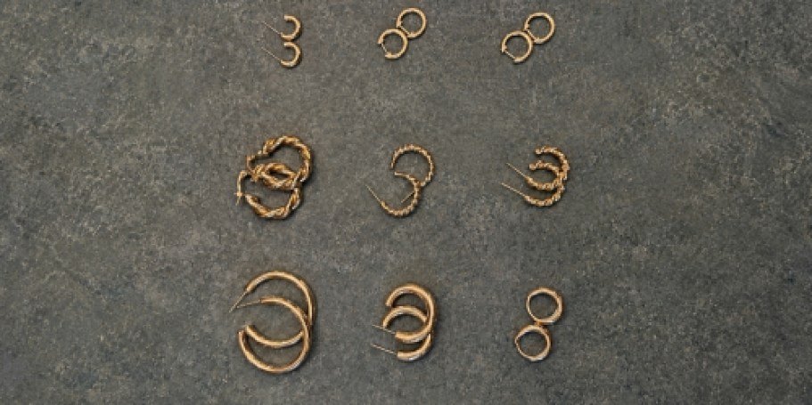 Women’s 14k Gold-Plated Earrings 9-Pack Only $6.99 on Amazon