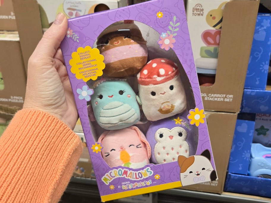 hand holding micromallows box