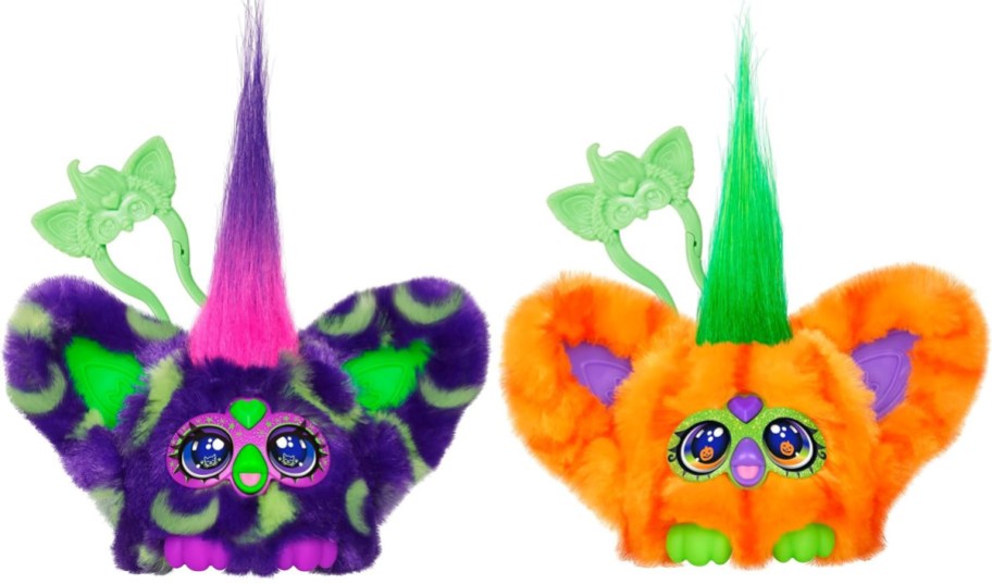 purple and orange furbys