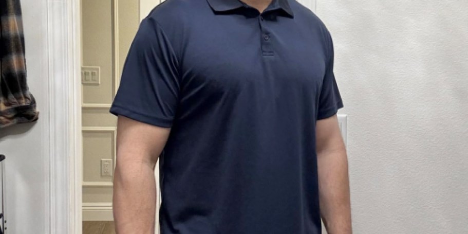 Men’s Quick Dry Polo Shirts Only $5.98 on Amazon (Reg. $20)