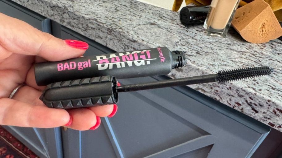 hand holding bad gal bang mascara 