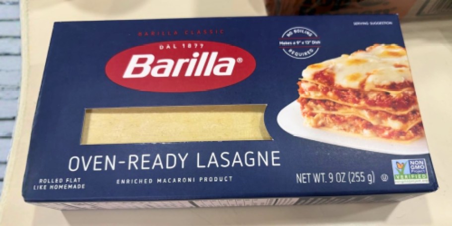 TWO Barilla Oven Ready Lasagna Pasta Boxes Only $3.75 Shipped on Amazon