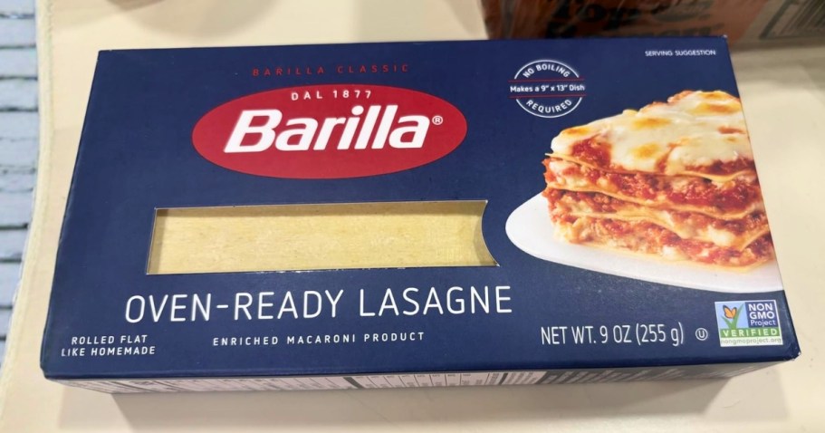 TWO Barilla Oven Ready Lasagna Pasta Boxes Only $3.75 Shipped on Amazon