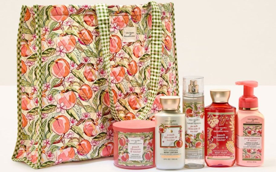 bath and body works Vera Bradley Exclusive Tote Gift Bag Set