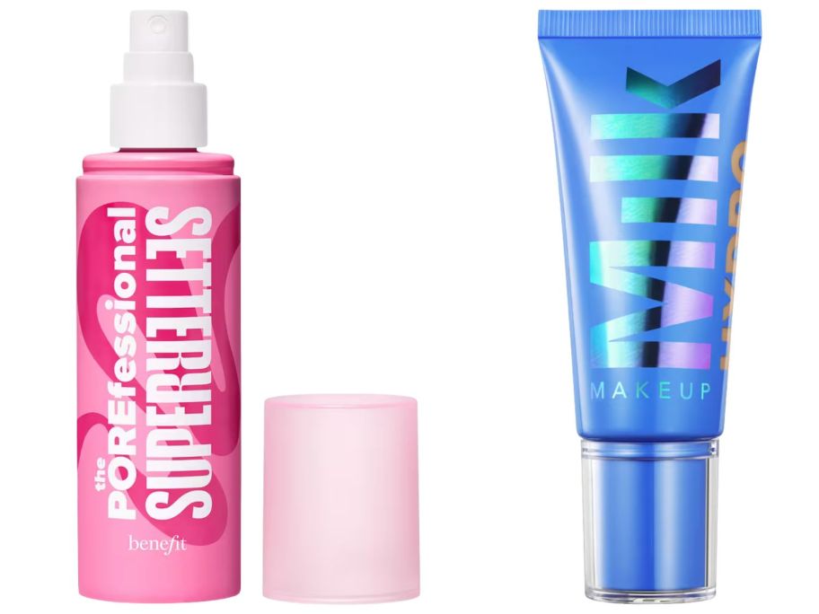Benefit Cosmetics The POREfessional: Super Setter Long-Lasting Makeup Setting Spray and MILK Makeup Hydro Grip 12-Hour Hydrating Gel Skin Tint