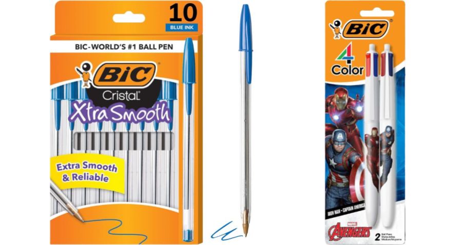 two packs of bic pens