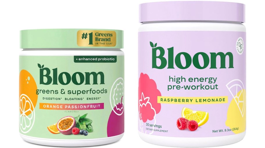 bloom supergreens and pre workout 