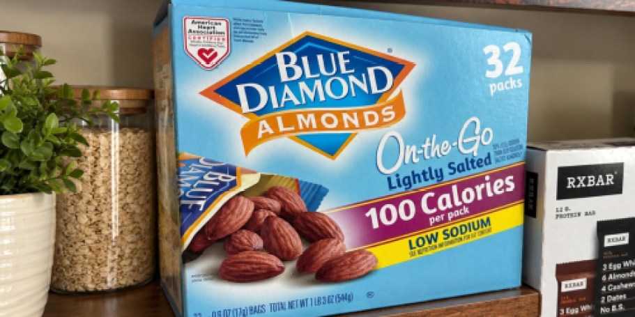 Blue Diamond Almonds 32-Count Snack Packs Just $12 Shipped on Amazon (Reg. $23)
