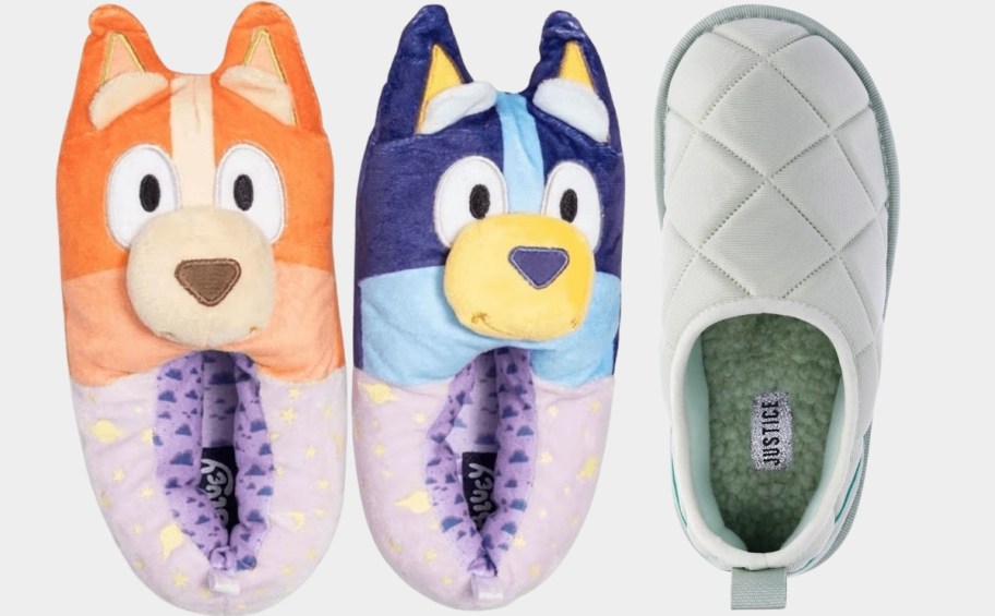 bluey slippers and girls quilted slipper