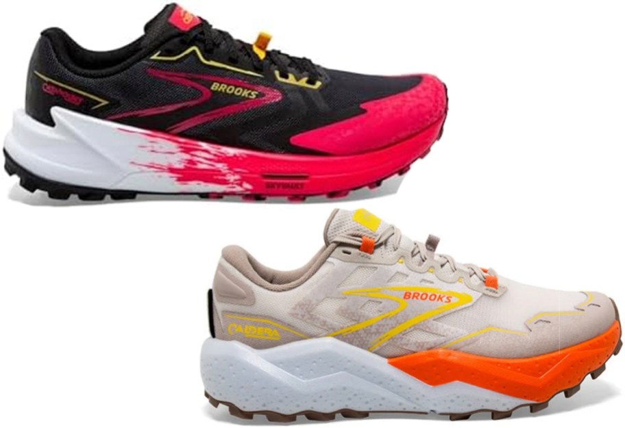 black and tan/orange brooks shoes