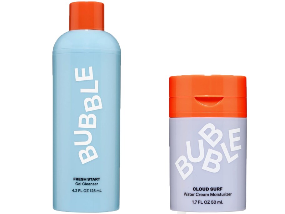 two bubble skincare products 