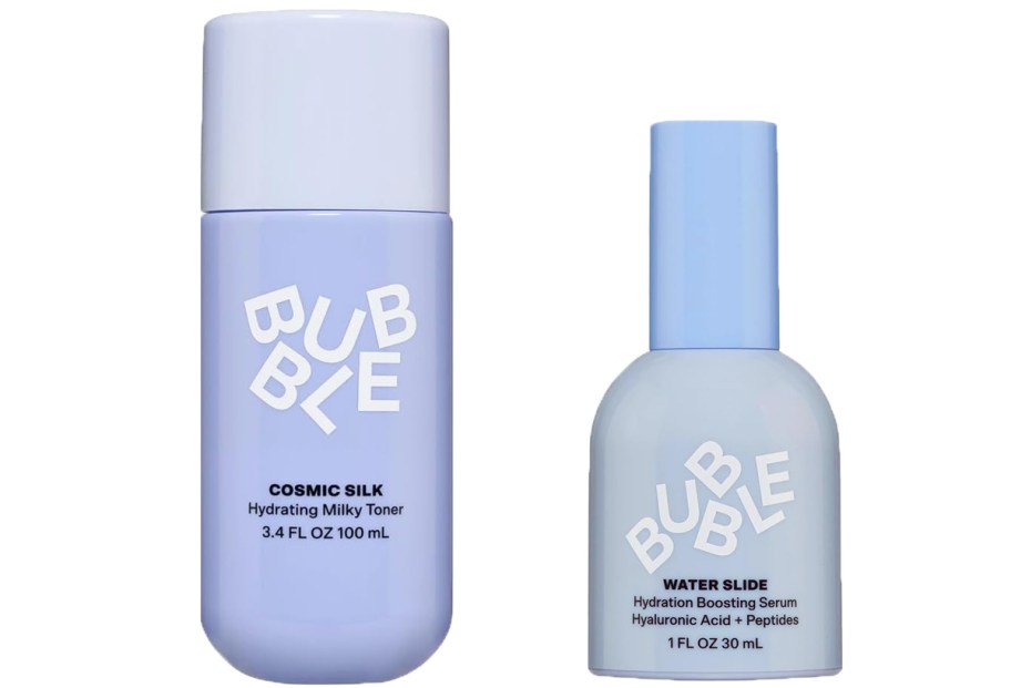 two bubble skincare products 