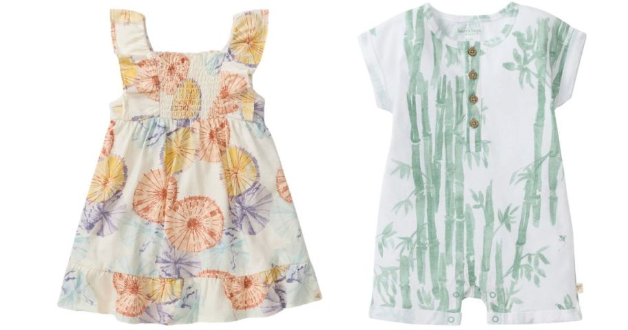 a burt's bees baby dress and romper