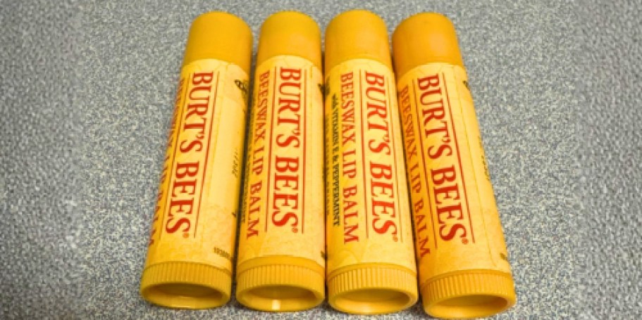 Burt’s Bees Lip Balm 4-Pack Just $5.47 Shipped on Amazon (Reg. $10)