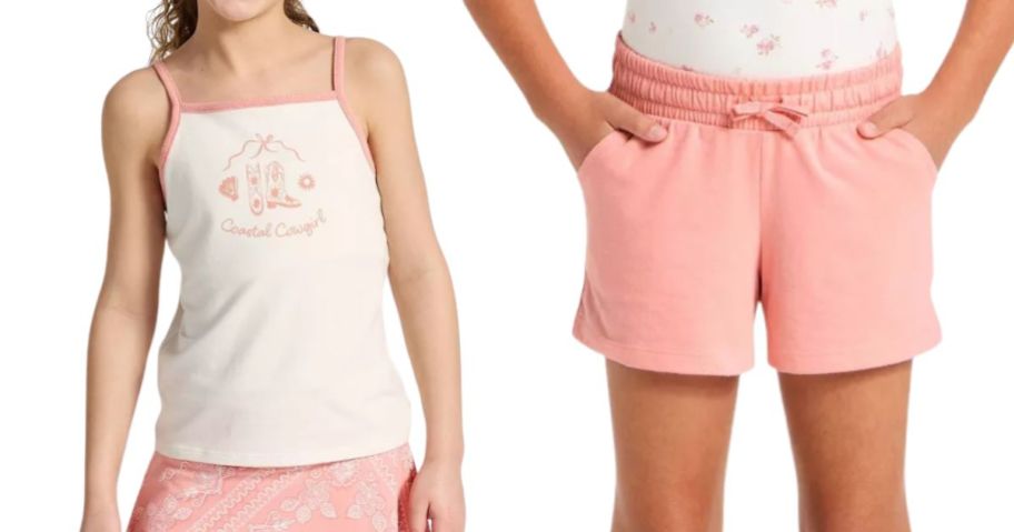 two girls wearing cat and jack clothing